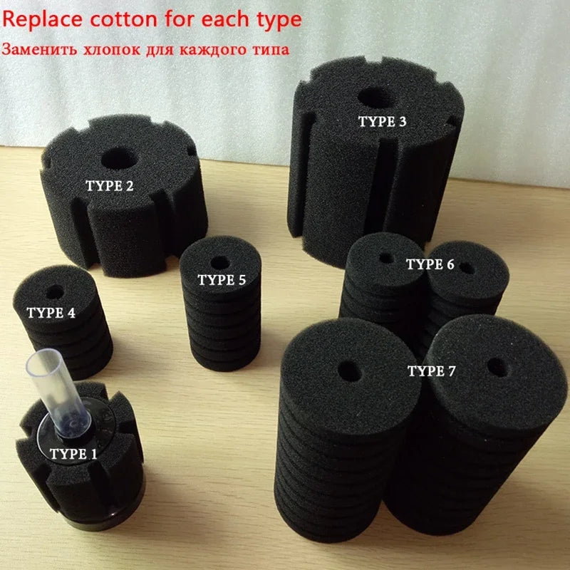 Aquarium Filter Sponge Fish Tank Fish  Air Pump Skimmer Biochemical Sponge Filter filtration Aquatic Water Purification